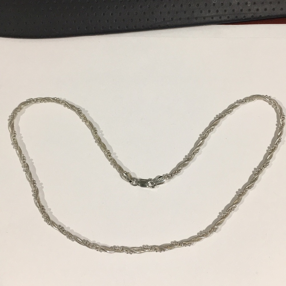 Sterling Silver Women's Twisted Cable Necklace